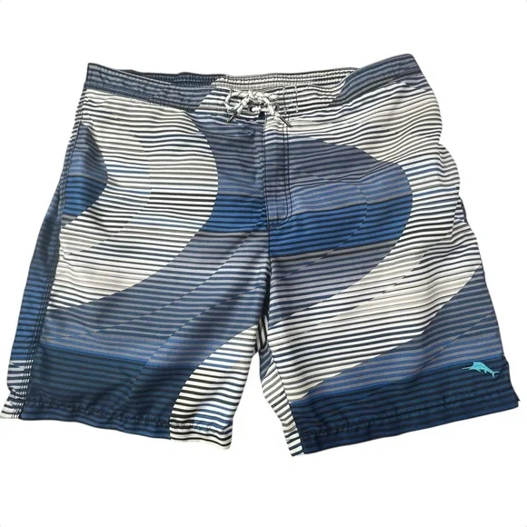 Tommy Bahama Relax Mens Baja Boardwalk Wave Board Shorts XXL Blue Swim Trunks - Picture 2 of 13